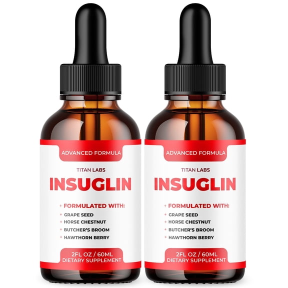 Insuglin Advanced Formula Drops Blood Balance Support Supplement 60 Servings