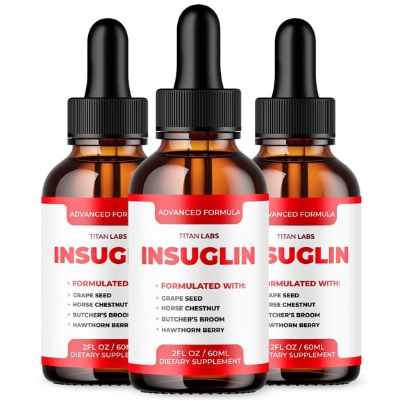 Insuglin Advanced Formula Drops Blood Balance Support Supplement 90 Servings