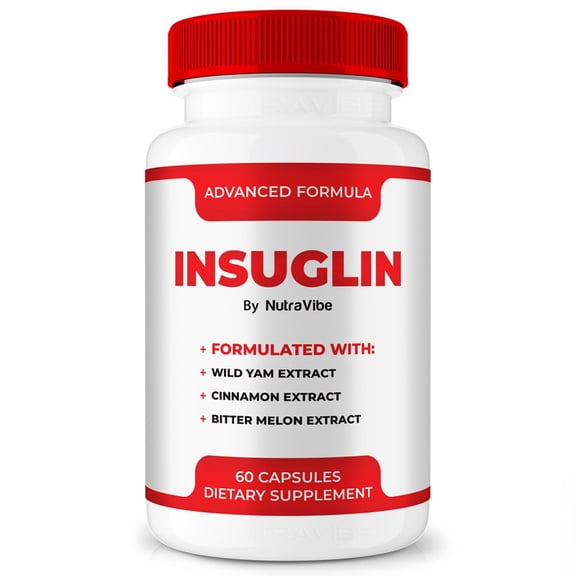 Insuglin Original Formula with a Clean Blend to Support Healthy Circulation, Natural Energy & Balanced Levels | Just 2 Easy-to-Swallow Pills Daily (60 Capsules)