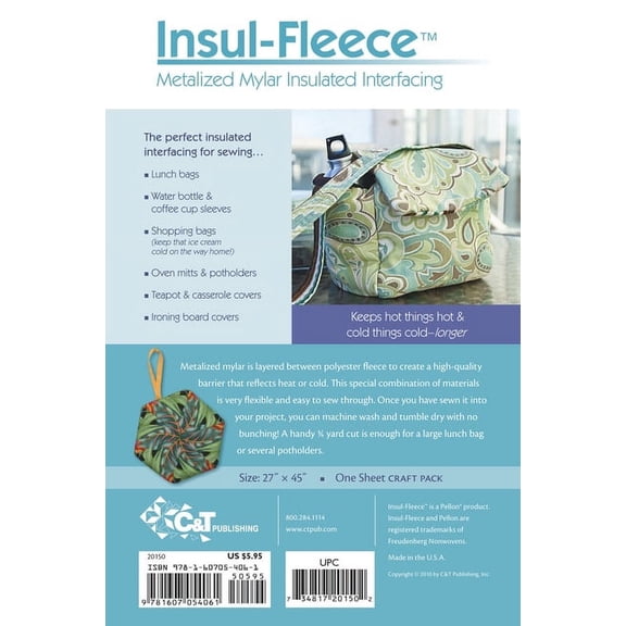 Insul-Fleece Craft Pack : Metalized Mylar Insulated Interfacing (General merchandise)