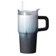 thumbnail image 1 of Insulated 20oz Stainless Steel Tumbler With Handle Double Wall Vacuum Leak Proof Geometric Print Cup With Straw Lid, 1 of 5