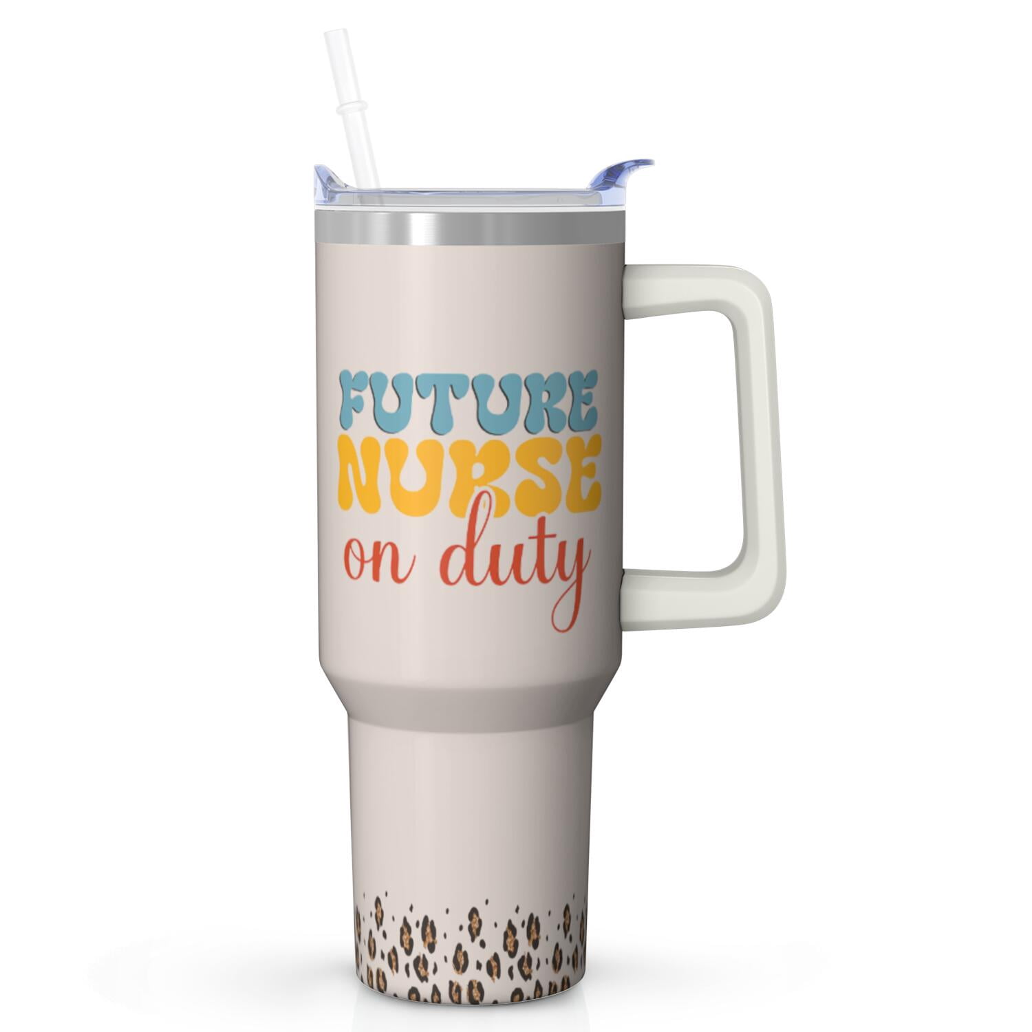 Insulated 40oz Nurse Tumbler Cup, Stainless Steel Travel Mug, Perfect Nurse Week Gift Idea for Her, Nursing School Graduation Present for Future Nurse