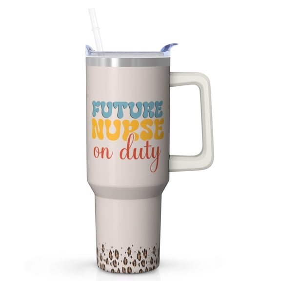 Insulated 40oz Nurse Tumbler Cup, Stainless Steel Travel Mug, Perfect Nurse Week Gift Idea for Her, Nursing School Graduation Present for Future Nurse