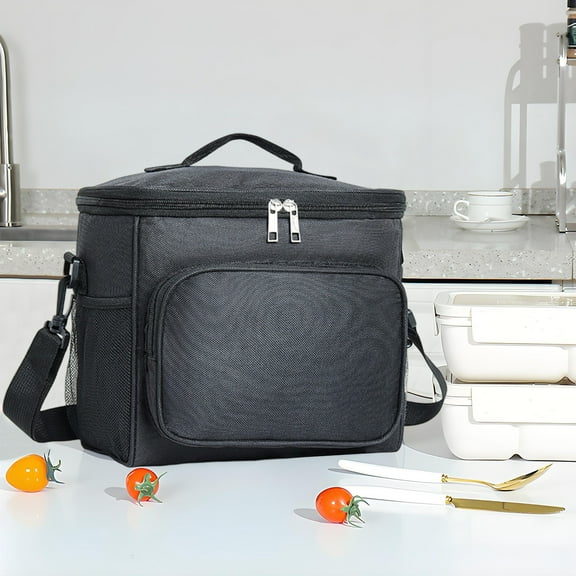 Insulated Aluminum Foil Thermal Tote Bag for Lunch, Large Capacity Food Carrier, Portable Meal Bag for Work, Picnic, or Commuting, 1 Count