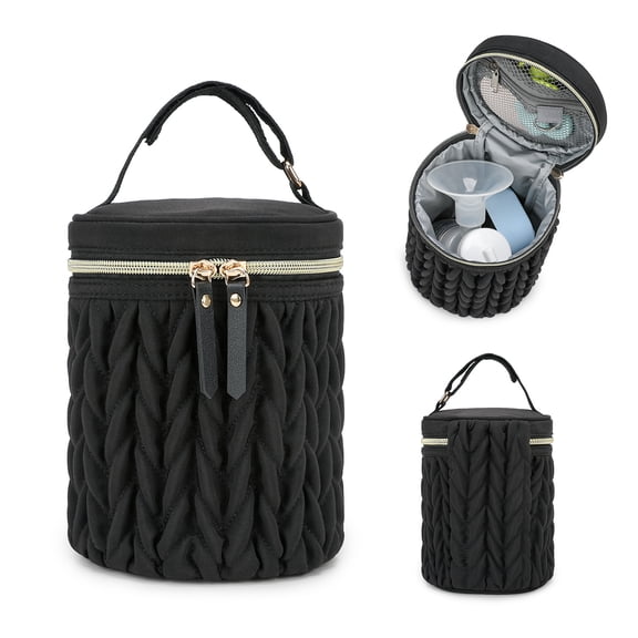 Insulated Baby Bottle Bag, 5.5"×7.48" Breastmilk Cooler Bag with Food-Grade PEVA Lining, Waterproof 300D Polyester Milk Bottle Tote for Nursing Mom, Multi-Use Insulated Lunch Bag for Work/Picnic/Camp