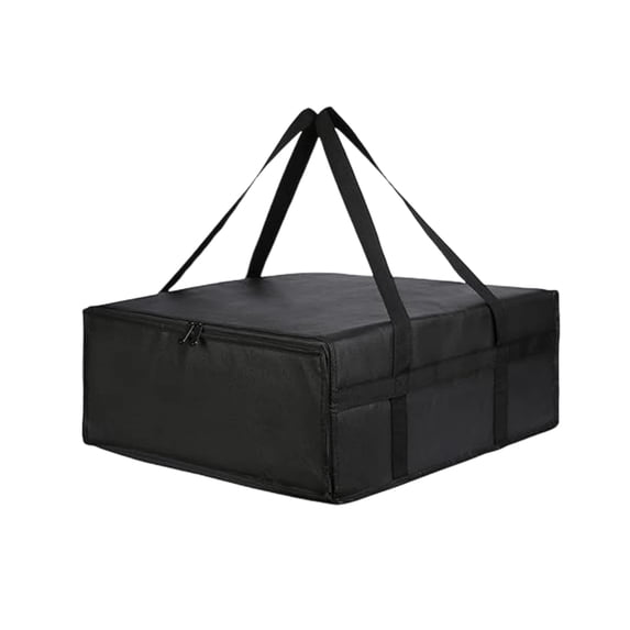 Insulated Bag Large Capacity Pizza Delivery Bag - Black, Pizza Bags for Transport 20x20x8 Inch Insulated Non Woven Cloth Pizza Bag for Outdoor Picnic
