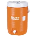 thumbnail image 1 of Insulated Beverage Container, 3 Gal, Polyethylene, Orange/White, 1 of 1