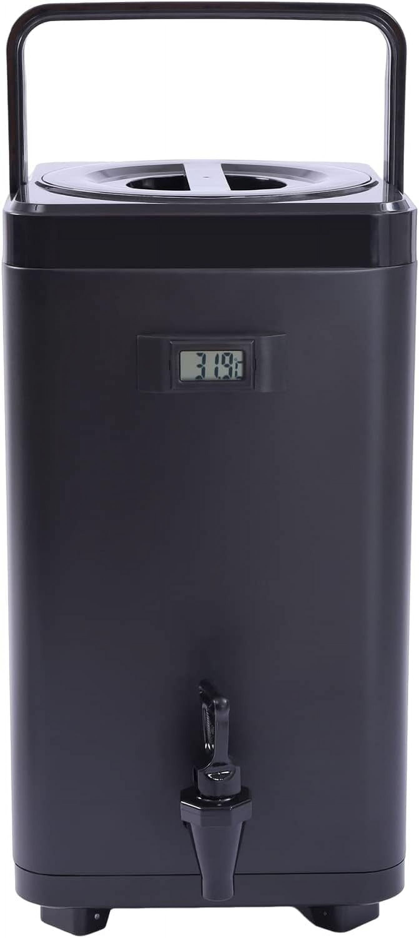 12L/3.2Gal Insulated Beverage Dispenser, Stainless Steel Cold And Hot Drink Dispenser With Thermometer, Insulation Urn With Spigot & Lid For Coffee Tea Milk Juice, Black - View #10