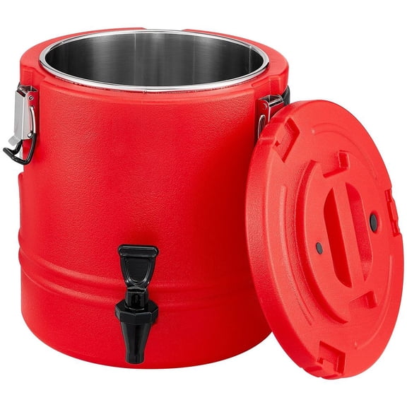 Insulated Beverage Dispenser 3 Gal/11.4L Thermal Hot Cold Drink Server with Spigot 304 Stainless Steel Interior for Coffee Tea Restaurant Outdoor