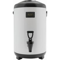 Insulated Beverage Dispenser, Hot&Cold Water Urn for Catering-Stainless Steel Premium 2.64-Gallons 10 Liters Hot Drink Dispenser with Spigot for Coffee & Hot tea,Cold Milk,Water,Juice (White)