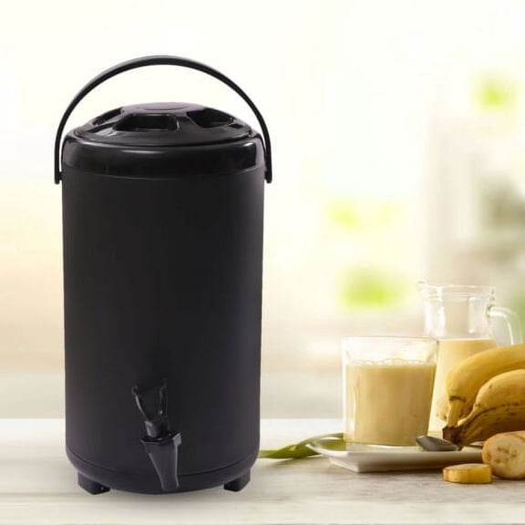 Insulated Beverage Server/Dispenser 2.3 Gallon Hot & Cold Drinks w/Handles Black
