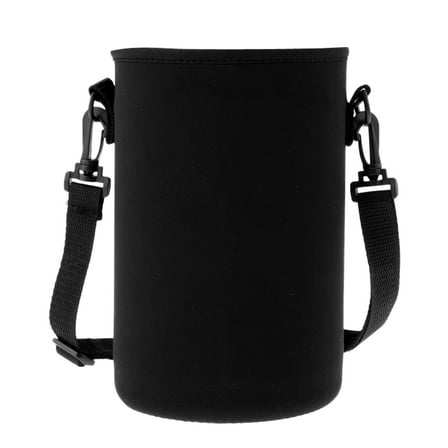 Insulated Bottle Cool Bag with Strap, Neoprene, Black, 3 Sizes for Choose 64oz