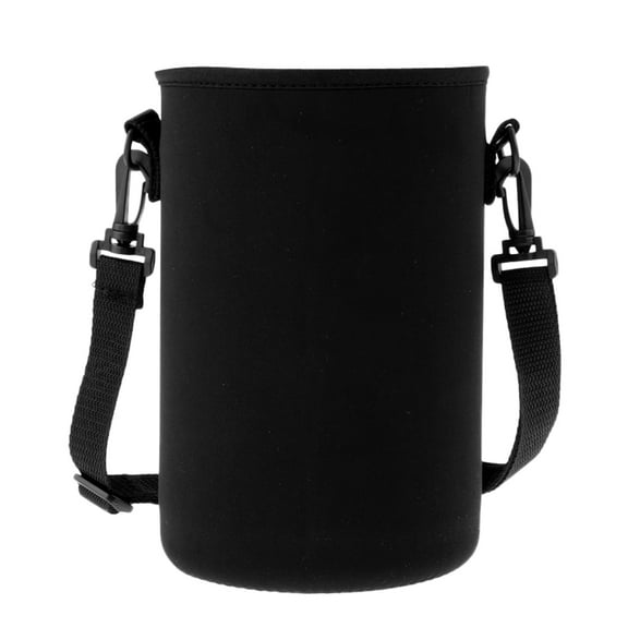 Insulated Bottle Cool Bag with Strap, Neoprene, Black, 3 Sizes for Choose 64oz