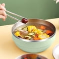 thumbnail image 1 of Stainless Steel Insulated Bowl, Double Layer Thermal Bowl, Portable Tableware, Stackable Nestable Bowl, Household & Outdoor Use, 1 of 9