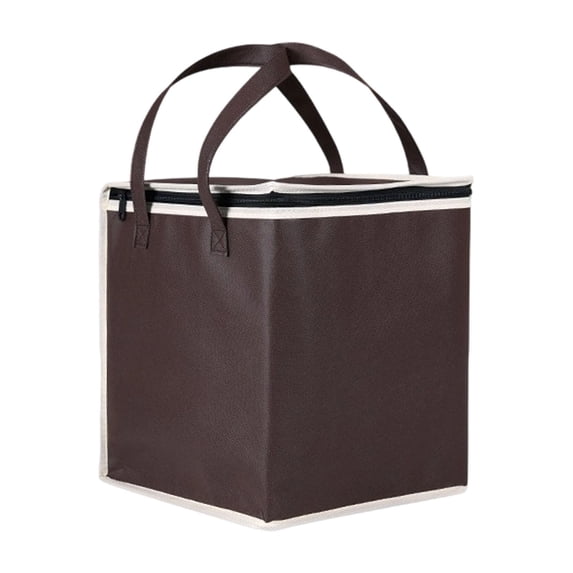 Insulated Cake Bag, Non Woven Zipper Cooler with Aluminum Foil Thermal Lining, 35 x 35 x 40 cm Portable Carrier for Cake Pizza Catering Outdoor Picnic and Food Transport Use
