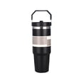thumbnail image 1 of Insulated Car Mug, Large Stainless Steel Vacuum Tumbler with Handle and Straw Lid, Portable Travel Cup for Hot and Cold Drinks, Wide Mouth Design for Office and Outdoors, 1 of 8