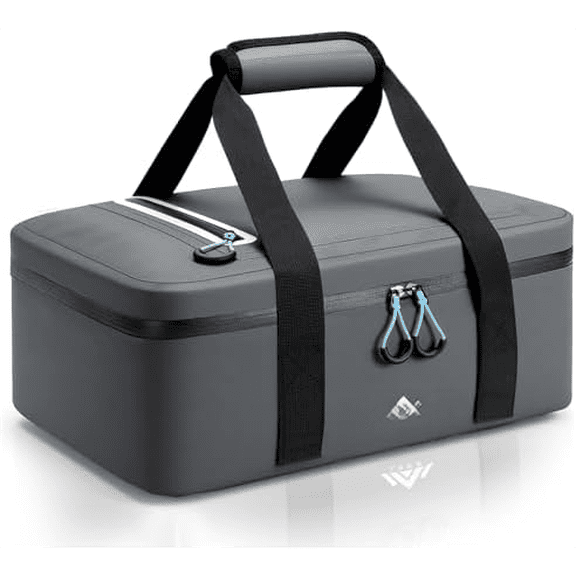 Insulated Casserole Carrier (Soft-Side) for Hot or Cold Food, Casserole Dish Bag Carrying Case - Lasagna Lugger Holder for Potluck/Picnic, Fits 9x13 & 11x15 Inch Baking Dish, Dark Gray