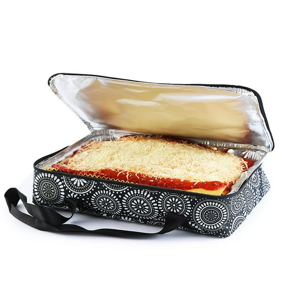 Insulated Casserole Carrier, Thermal Travel Bag with Handles - Grey