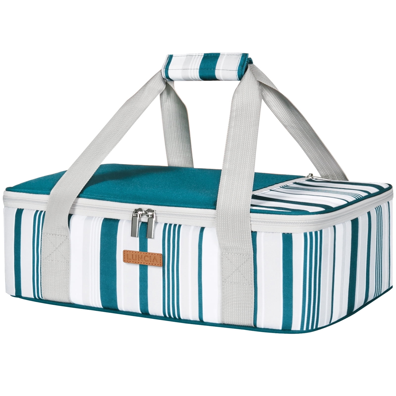 Insulated Casserole Carrier for Hot or Cold Food, Lasagna Lugger Tote for Potluck Parties/Picnic/Cookouts, Fits 9"x13" Baking Dish, Green - Walmart.com