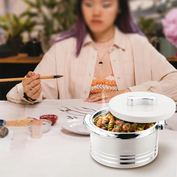 Insulated Casserole Dish with Lid 3 pc Set 3.7/2.6/1.5 qt. Hot Pot Food Warmer/Cooler –Thermal Soup/Salad Serving Bowl- Stainless Steel Hot Food Container–Best Gift Set for Moms –Holidays