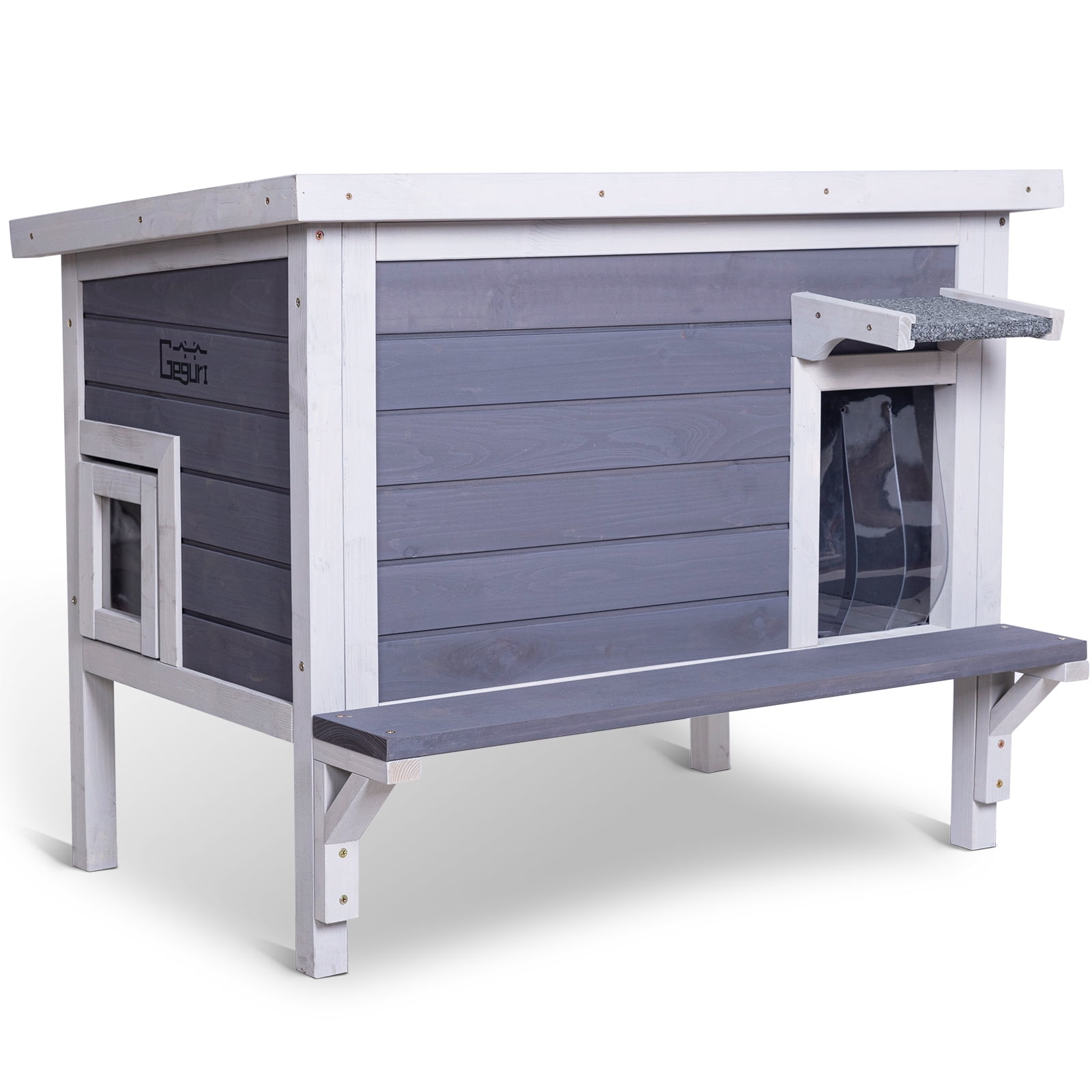 Insulated Cat House Outdoor Weatherproof, Feral Cat Shelter for Winter