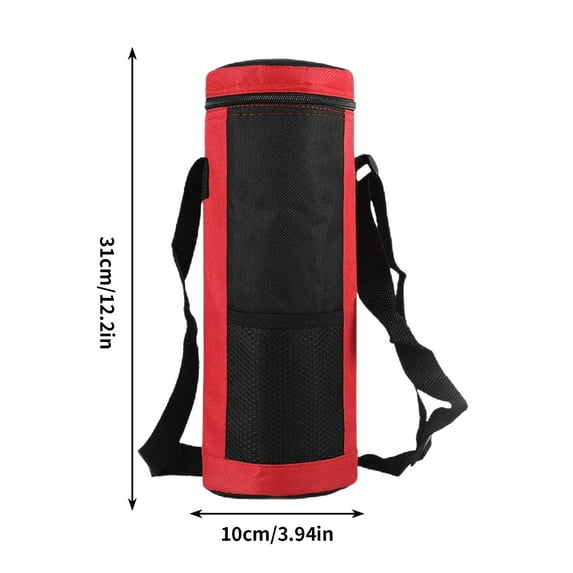 Insulated Cloth Water Bottle Sleeve - Versatile Crossbody Design for Hot and Cold Drinks - Stylish Protective Cover for Outdoor Activities and Daily Use