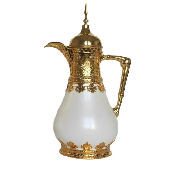 Insulated Coffee Carafe,800mL Luxury Arabian Thermal Coffee Pot,with Spout, Glass ,Portable Juice Kettle Teapot for home coffice