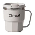 thumbnail image 1 of Insulated Coffee Mug Cup with Handle, Double Wall Vacuum Coffee Tumbler 400ml Vacuum Insulated Camping Mug Stainless Steel Travel Coffee Mug with Flip Lid, Trave Mugs, 1 of 6