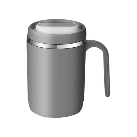 Insulated Coffee Mug, Double-Walled Vacuum Stainless Steel Travel Mug with Handle and Sliding Lid, 500ml Capacity for Hot and Cold Beverages, Leak-Resistant Design for Commuting and Office Use