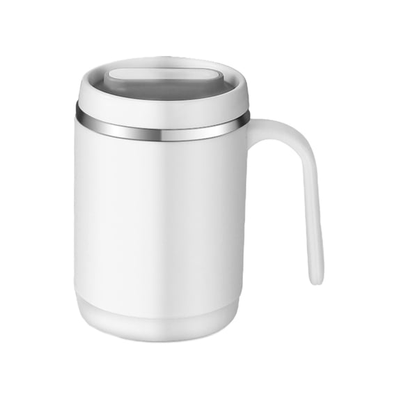 Insulated Coffee Mug, Double-Walled Vacuum Stainless Steel Travel Mug with Handle and Sliding Lid, 500ml Capacity for Hot and Cold Beverages, Leak-Resistant Design for Commuting and Office Use