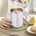 thumbnail image 1 of Insulated Coffee Mug with Sliding Lid and Handle Splash Proof Double Walled Vacuum Stainless Steel Construction Keeps Drinks Hot Or Cold for Commuting Office and Travel Use Topliu, 1 of 7