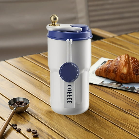 Insulated Coffee Mug Stainless Steel 16oz Leak Proof Travel Cup with Lid Temperature Display Multi-Color Double Wall Portable Thermal Tumbler for Car Office School