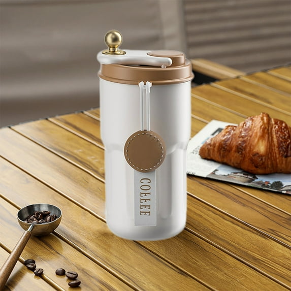 Insulated Coffee Mug Stainless Steel 16oz Leak Proof Travel Cup with Lid Temperature Display Multi-Color Double Wall Portable Thermal Tumbler for Car Office School