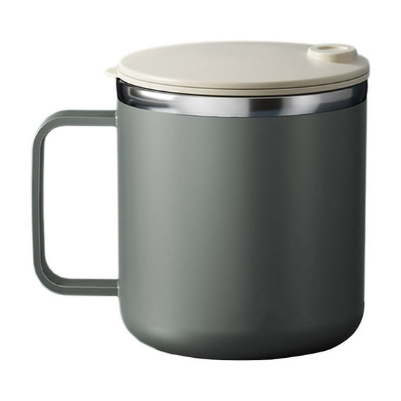 Insulated Coffee Mug, Stainless Steel Travel Mug, 400ml Double Wall Vacuum Thermal Mug with Handle and Lid, Durable and Easy to Clean