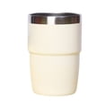 thumbnail image 1 of Insulated Coffee Mug, Stainless Steel Travel Tumbler with Spill Proof Lid Double Wall Vacuum Coffee Cup for Hot and Cold Beverage Drinks, Beige, 1 of 2