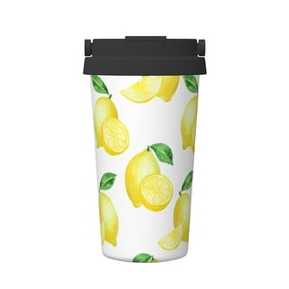 Lemon Tumbler 20 oz Travel Coffee Mug Lemon Summer Skinny Tumblers