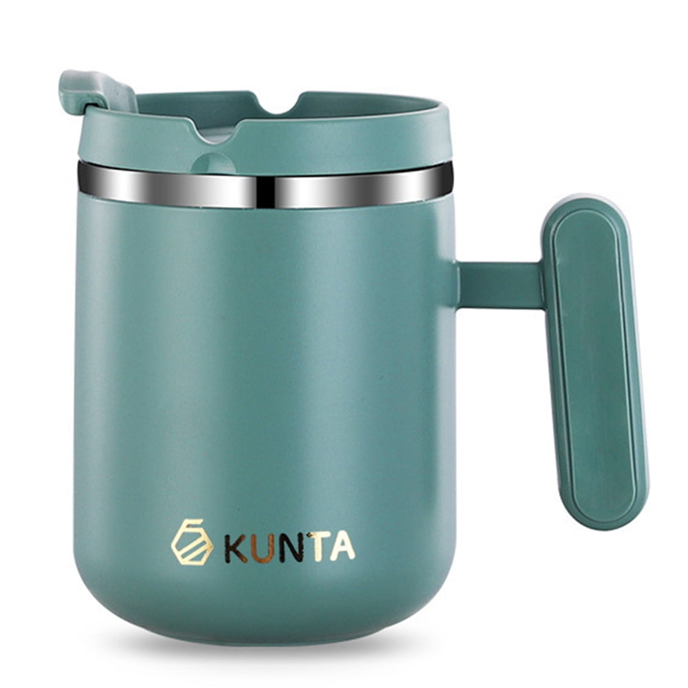 Insulated Coffee Mug with Handle, 15 oz Stainless Steel Togo Coffee Travel Mug, Reusable and Durable Double-Layer Coffee Mug, Size: 8.5, Green