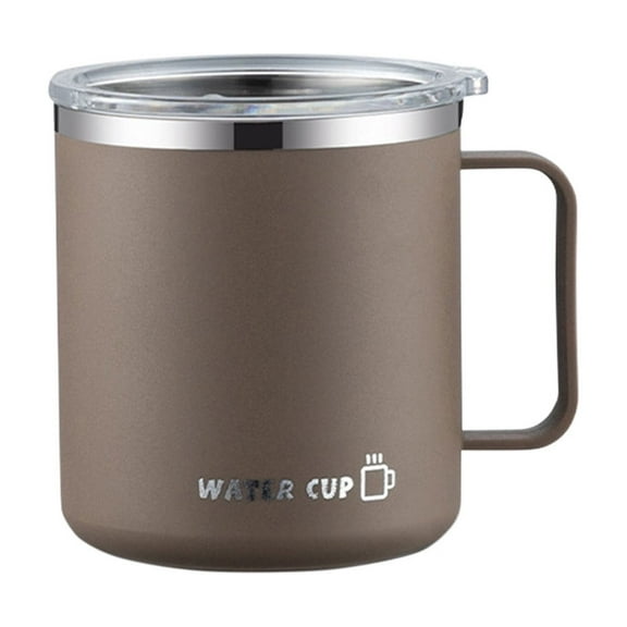 Insulated Coffee Mug with Handle, Stainless Steel Travel Coffee Mug with Lid, Double Wall Vacuum Metal Coffee Cup