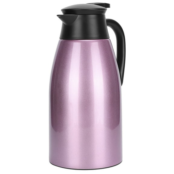Insulated Coffee Pot, Stainless Steel 2L Large Capacity Thermal Carafe, With Rotating Cover For Coffee,Hot Water,Tea Home,Office,Travel,Party 2L