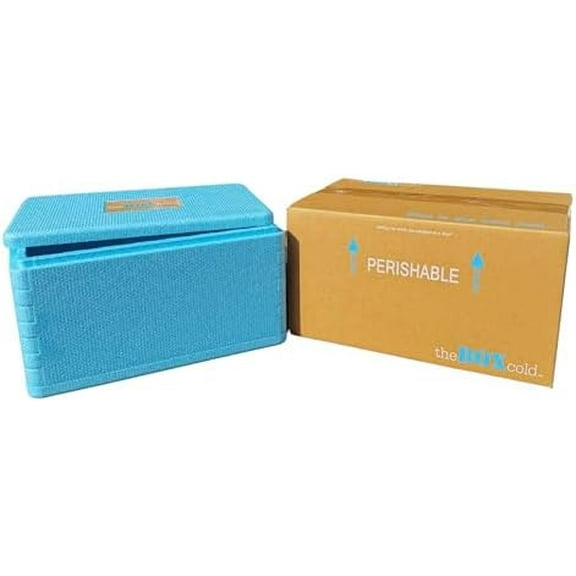 Insulated Cold Shipping Box with Foam Cooler Inside Dimensions: 17 " x 10 " x 8 ", Reusable, Recyclable, and Multi-Purpose, theBOXcold$$Office