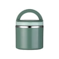 thumbnail image 1 of Insulated Container for Hot, Stainless Steel, 21 in Height, Small 630Ml Capacity, Sage Green, Top Carry Handle, Airtight Lid, 1 Pc, Daily Work Commute, 1 of 8