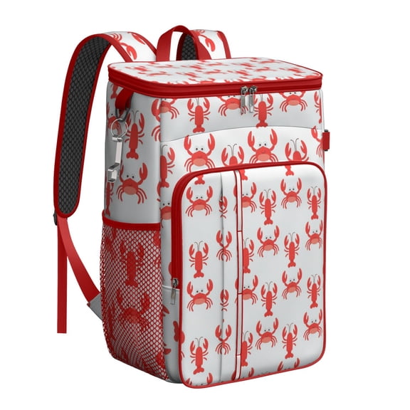 Insulated Cooler Backpack,Cooler Bag Insulated Leak Proof Travel Cooler Bag Waterproof Lunch Picnic Beach Work Trip Thermal Bag Drink Beverage Beer Bag Cooler Marine Adorable Crab