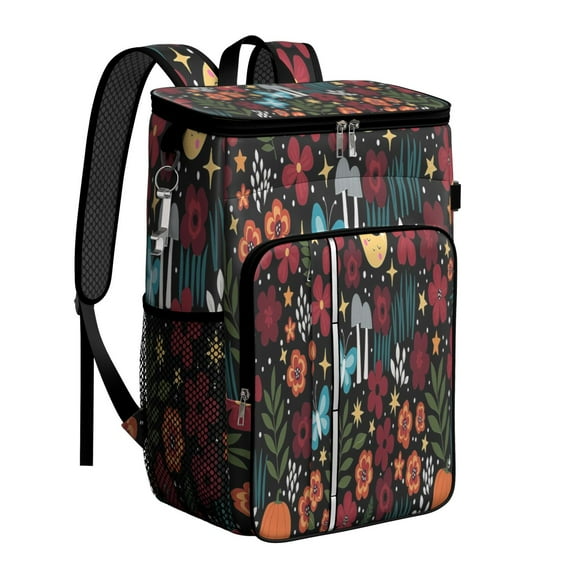 Insulated Cooler Backpack,Insulated Backpack Insulated Leak Proof Travel Cooler Bag Waterproof Lunch Picnic Beach Work Trip Thermal Bag Drink Beverage Beer Bag Cooler Mushroom