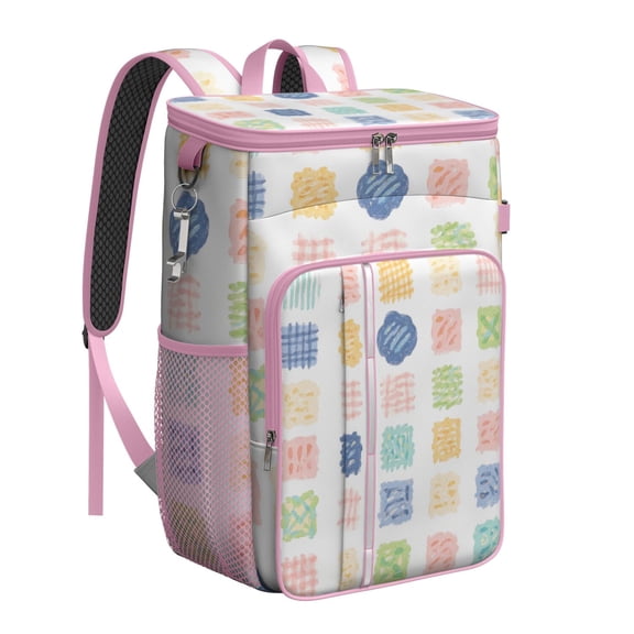 Insulated Cooler Backpack,Insulated Backpack Insulated Leak Proof Travel Cooler Bag Waterproof Lunch Picnic Beach Work Trip Thermal Bag Drink Beverage Beer Bag Cooler Rainbow Cartoon