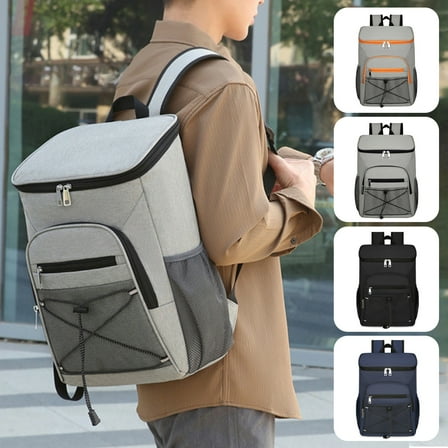 Insulated Cooler Backpack, Leak-Proof Large Capacity Ice Chest, Temperature Retention Technology, for Camping Trips, Beach Outings, Picnic Adventures, Orange, by Ihhxbz