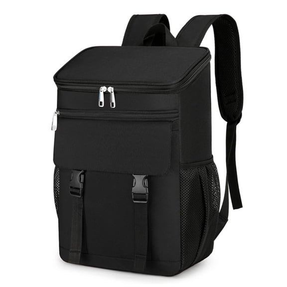 Insulated Cooler Backpack Leakproof Picnic Cooling Bag for Hiking Camping Traveling, 11.8 x 10.2 x 3.1 Inches / 30 x 26 x 8 cm Black