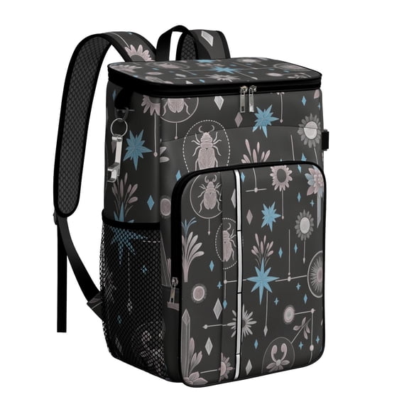 Insulated Cooler Backpack,Soft Backpack Coolers Insulated Leak Proof Travel Cooler Bag Waterproof Lunch Picnic Beach Work Trip Thermal Bag Drink Beverage Beer Bag Cooler Gothic Butterfly Moon