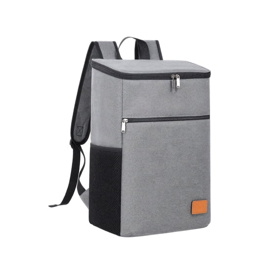 Insulated Cooler Backpack Work Lunch Backpack Adult Lunch Bag for Picnics Hiking Trips Grey Insulated Bag