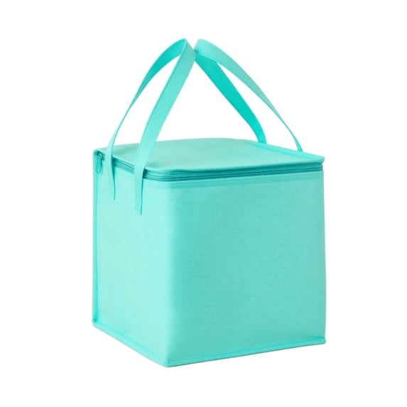 Insulated Cooler Bag 10.6 Inch Square Double Layer Large Capacity for Transport and Gifting