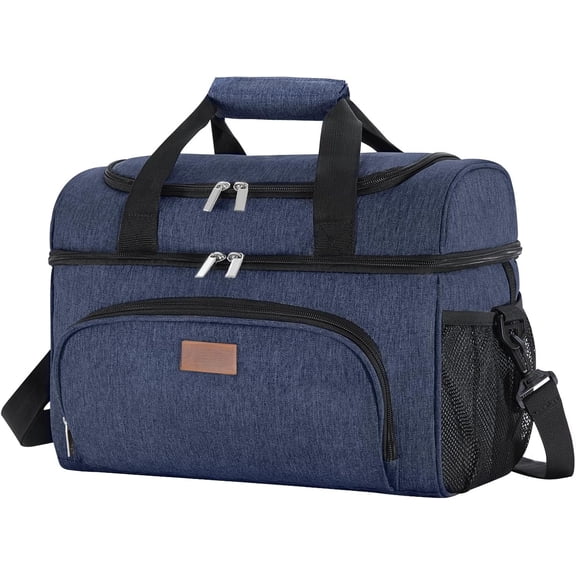 Insulated Cooler Bag, 32/48 Can Large Leakproof Beach Cooler, Lightweight Portable Double Layer Soft-Sided Travel Ice Chest for Camping, Kayaking, Road Trips, Grocery Shopping